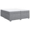 vidaXL Sommier &agrave; lattes de lit avec matelas Gris clair 200x200cm Tissu