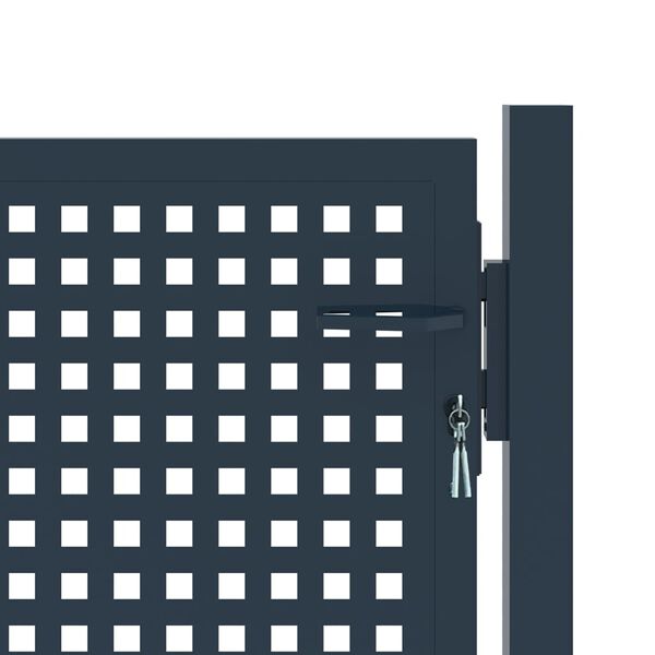vidaXL Portail de cl&ocirc;ture Anthracite 102 x 100 cm Acier