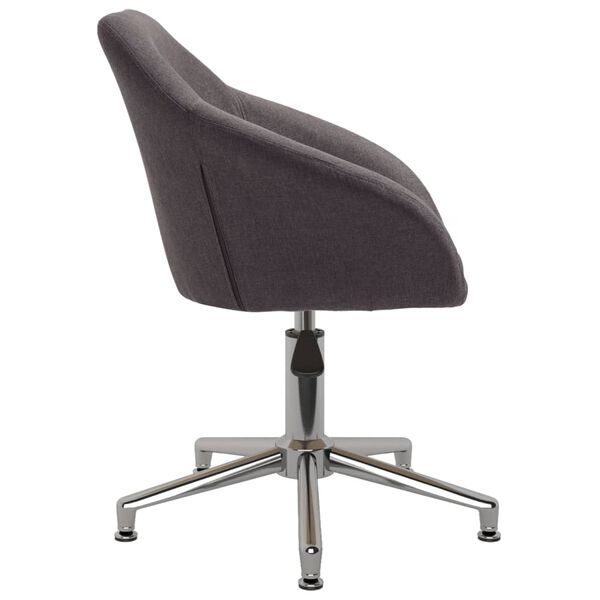 vidaXL Chaises pivotantes &agrave; manger lot de 4 taupe tissu
