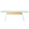vidaXL Table basse Transparent 110 x 55 x 40 cm Verre