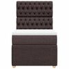 vidaXL Sommier &agrave; lattes de lit avec matelas Marron fonc&eacute; 80x200 cm