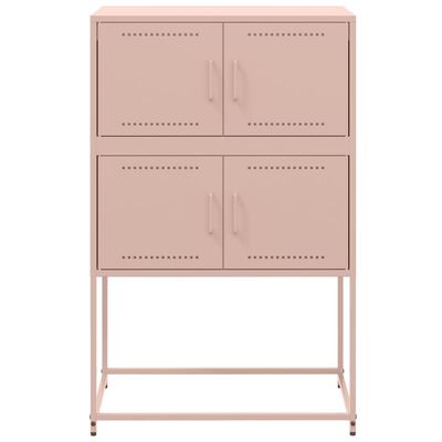 vidaXL Buffet rose 68,5x38,5x107 cm acier