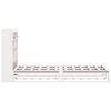 vidaXL Lit biblioth&egrave;que sans matelas blanc 75x190cm bois de pin massif