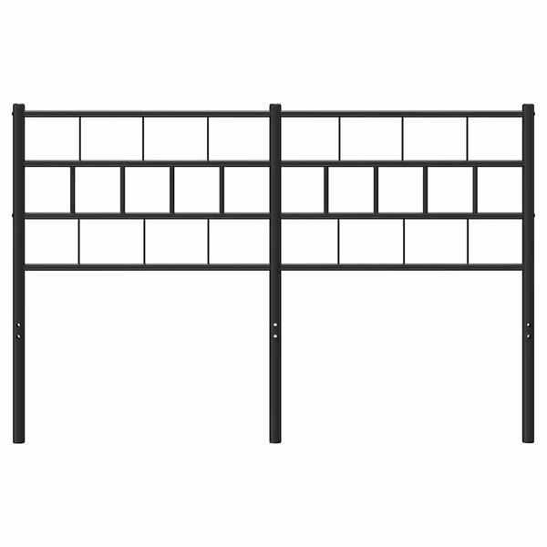 vidaXL T&ecirc;te de lit de remplacement m&eacute;tal noir 150 cm