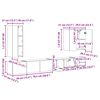 vidaXL Montage mural 6 pcs Blanc