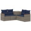 vidaXL Ensemble de Canap&eacute;s 5 pc Gris et bleu marine
