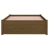 vidaXL Cadre de lit sans matelas marron miel bois massif 90x200 cm