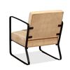 vidaXL Fauteuil cr&egrave;me peau de ch&egrave;vre v&eacute;ritable et toile