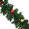 vidaXL Guirlandes de No&euml;l avec boules 4 pcs Vert 270 cm PVC