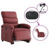 vidaXL Fauteuil inclinable &eacute;lectrique rouge bordeaux similicuir