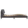 vidaXL Cadre de lit sans matelas Hvar gris 100x200 cm similicuir