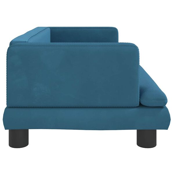 vidaXL Lit pour chien bleu 80x45x30 cm velours