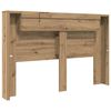 vidaXL T&ecirc;te de lit avec &eacute;tag&egrave;re Ch&ecirc;ne artisanal 160 x 17 x 104,5 cm