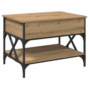 vidaXL Table basse Ch&ecirc;ne artisanal 70x50x50cm Bois d'ing&eacute;nierie