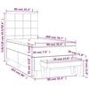vidaXL Sommier &agrave; lattes de lit avec matelas Bleu fonc&eacute; 90x200 cm