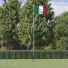 vidaXL Drapeau de l'Italie et m&acirc;t 6,23 m Aluminium