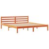 vidaXL Lit biblioth&egrave;que sans matelas cire marron 200x200 cm pin massif