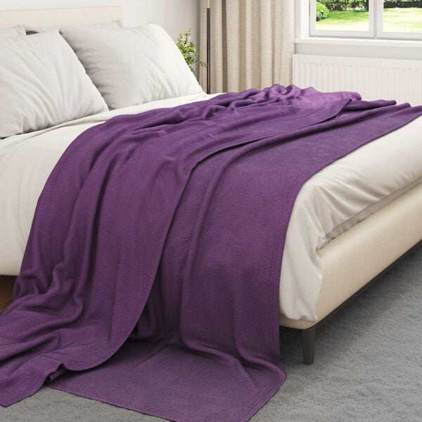 vidaXL Couvertures &agrave; jeter 6 pcs Violet 240 x 220 cm Toison