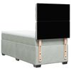vidaXL Sommier &agrave; lattes de lit et matelas Gris clair 80x200 cm Velours