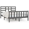 vidaXL Cadre de lit sans matelas gris 160x200 cm bois de pin massif