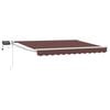 vidaXL Store r&eacute;tractable manuel avec LEDs Marron et blanc 3,5 x 2 m