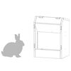 vidaXL Distributeur pour lapins Vert olive 64.5 x 25.5 x 45.5 cm