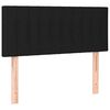 vidaXL Sommier &agrave; lattes de lit avec matelas Noir 100x200 cm Tissu