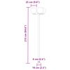 vidaXL Lampadaires d'ext&eacute;rieur 2 pcs argent&eacute; 215 cm acier inoxydable