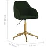 vidaXL Chaises pivotantes &agrave; manger lot de 4 vert fonc&eacute; velours