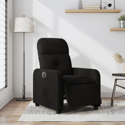 vidaXL Fauteuil inclinable électrique Noir Tissu