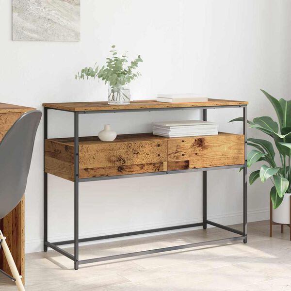 vidaXL Table console Bois Ancien 100 x 40 x 75 cm Bois d'ing&eacute;nierie