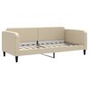 vidaXL Lit de repos sans matelas cr&egrave;me 90x200 cm tissu