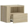 vidaXL Table de chevet murale ch&ecirc;ne sonoma 45x30x35 cm