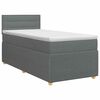 vidaXL Lit boxspring avec matelas Gris fonc&eacute; 90 x 190 cm Tissu