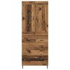 vidaXL Haut Armoire avec tiroir 2 pcs Bois ancien Bois d'ing&eacute;nierie
