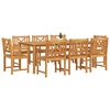 vidaXL Ensemble de salle &agrave; manger pour jardin 9 pcs Marron