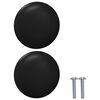 vidaXL Poign&eacute;e 12 pcs Noir &Oslash;30 mm Aluminium