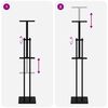 vidaXL Pr&eacute;sentoirs de salon 2 pcs Noir 26,5 x 26,5 x 150 cm Acier