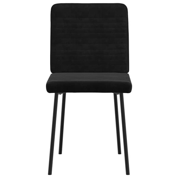 vidaXL Chaises à manger lot de 4 Noir Velours