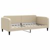 vidaXL Lit de jour avec matelas cr&egrave;me 90x200 cm tissu