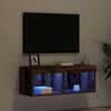 vidaXL Ensemble meuble TV avec LED Bois ancien 80 x 30 x 30 cm