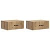 vidaXL Cabinet de chevet mural 2 pc Ch&ecirc;ne artisanal 49 x 34,5 x 20 cm