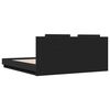 vidaXL Cadre de lit avec LED sans matelas noir 180x200 cm