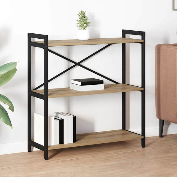 vidaXL &Eacute;tag&egrave;re Ch&ecirc;ne artisanal 80 x 30 x 85 cm Bois d'ing&eacute;nierie