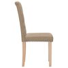 vidaXL Chaises &agrave; manger lot de 2 taupe tissu