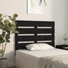 vidaXL T&ecirc;te de lit Noir 100x3x80 cm Bois massif de pin