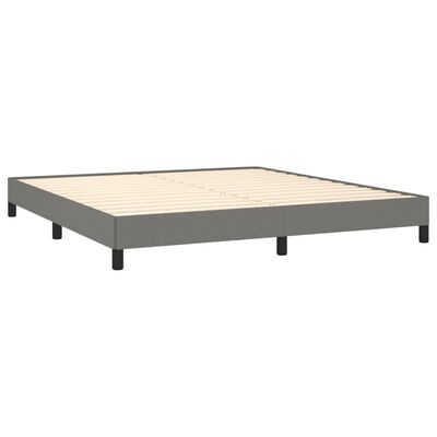 vidaXL Cadre de lit sans matelas gris foncé 180x200 cm tissu