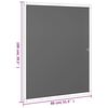 vidaXL Moustiquaire pour fenêtres Anthracite 80x100 cm