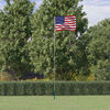 vidaXL Drapeau des &Eacute;tats-Unis et m&acirc;t 5,5 m Aluminium