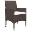 vidaXL Ensemble &agrave; manger de jardin 9 pcs Marron